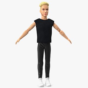 Barbie Ken GTD90 Dressed Rigged Fur