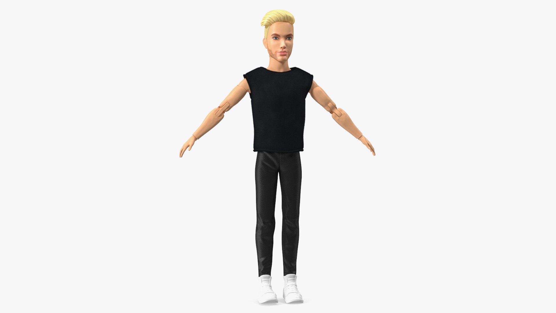 Barbie Ken GTD90 Dressed Rigged Fur 3D model preview