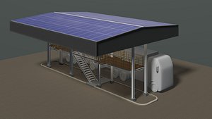 Solar checkpoint station 24i12 3D model