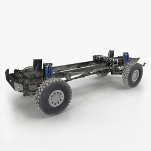 3D model racing truck kamaz chassis
