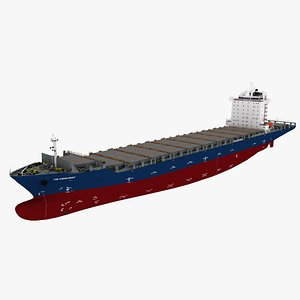 3d model container ship hs debussy