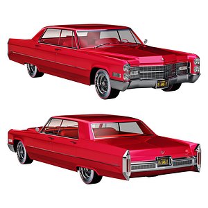 Cadillac sedan de ville 1966 3D model