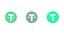 Kryptowährung Tether Digitale Währung Logo UI USDT Modell 2 2