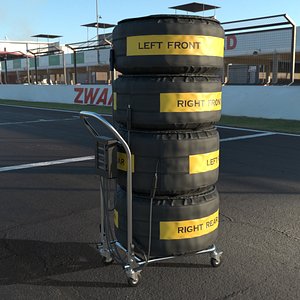 Trolley with Tire heating blankets with control unit