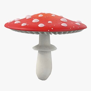 3D model Cartoon Mushroom 04