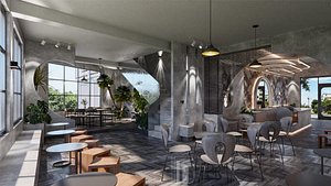 3D coffee room model