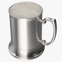 Stainless Steel Beer Stein with Beer
