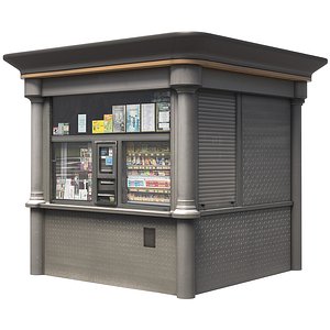 3D model City kiosk
