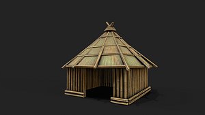 Bamboo Shelter 7 3D model