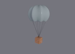 orange box parachute 3D model