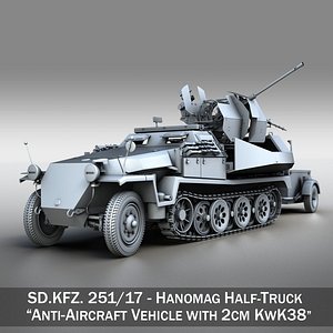 SD.KFZ 251/17 Ausf.C - Hanomag Anti-aircraft vehicle