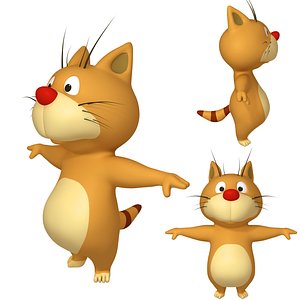 cat cartoon 02 3D model