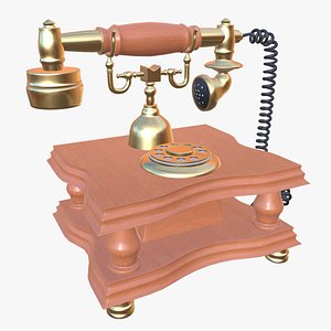 vintage telephone pbr 3D model