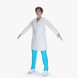 3D Female Doctor Clothing model