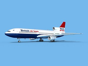 3D lockheed l-1011-10 air model