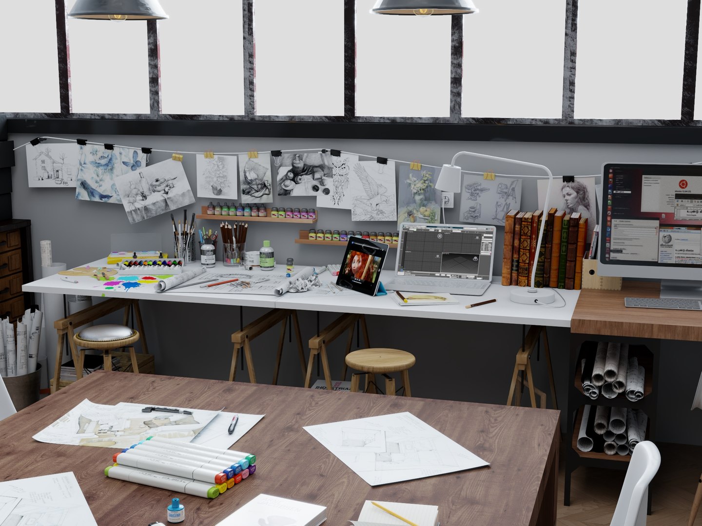 Creative Artist Studio Interior Set 3D Model 3D model https://p.turbosquid.com/ts-thumb/CQ/OE4mgS/AV/17/jpg/1774100405/1920x1080/fit_q87/b4926de349b8301efef46d81e43dd13f49518022/17.jpg