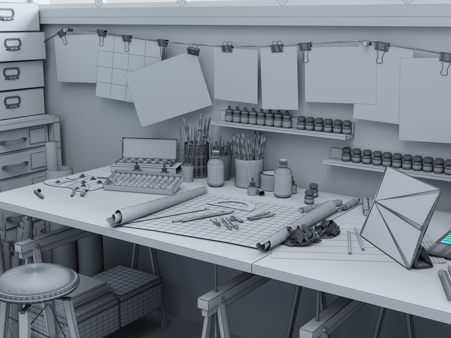 Creative Artist Studio Interior Set 3D Model 3D model https://p.turbosquid.com/ts-thumb/CQ/OE4mgS/ke/124/jpg/1774100424/1920x1080/fit_q87/44bd8a78db2e8270857d99d872302ff10202fbbc/124.jpg