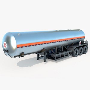 Gas Tank Trailer 04 For Heavy Truck All PBR Unity UE Textures
