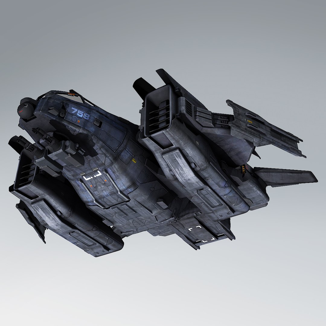 3d Model Sci Fi Dropship