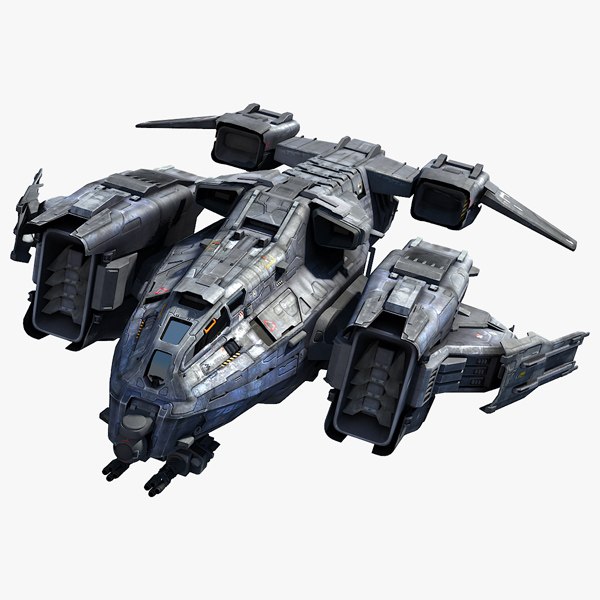 3d model sci fi dropship