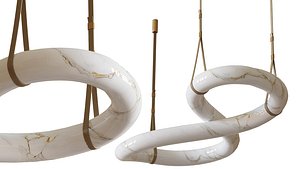 3D Modern Infinity Alabaster Pendant Lamp model