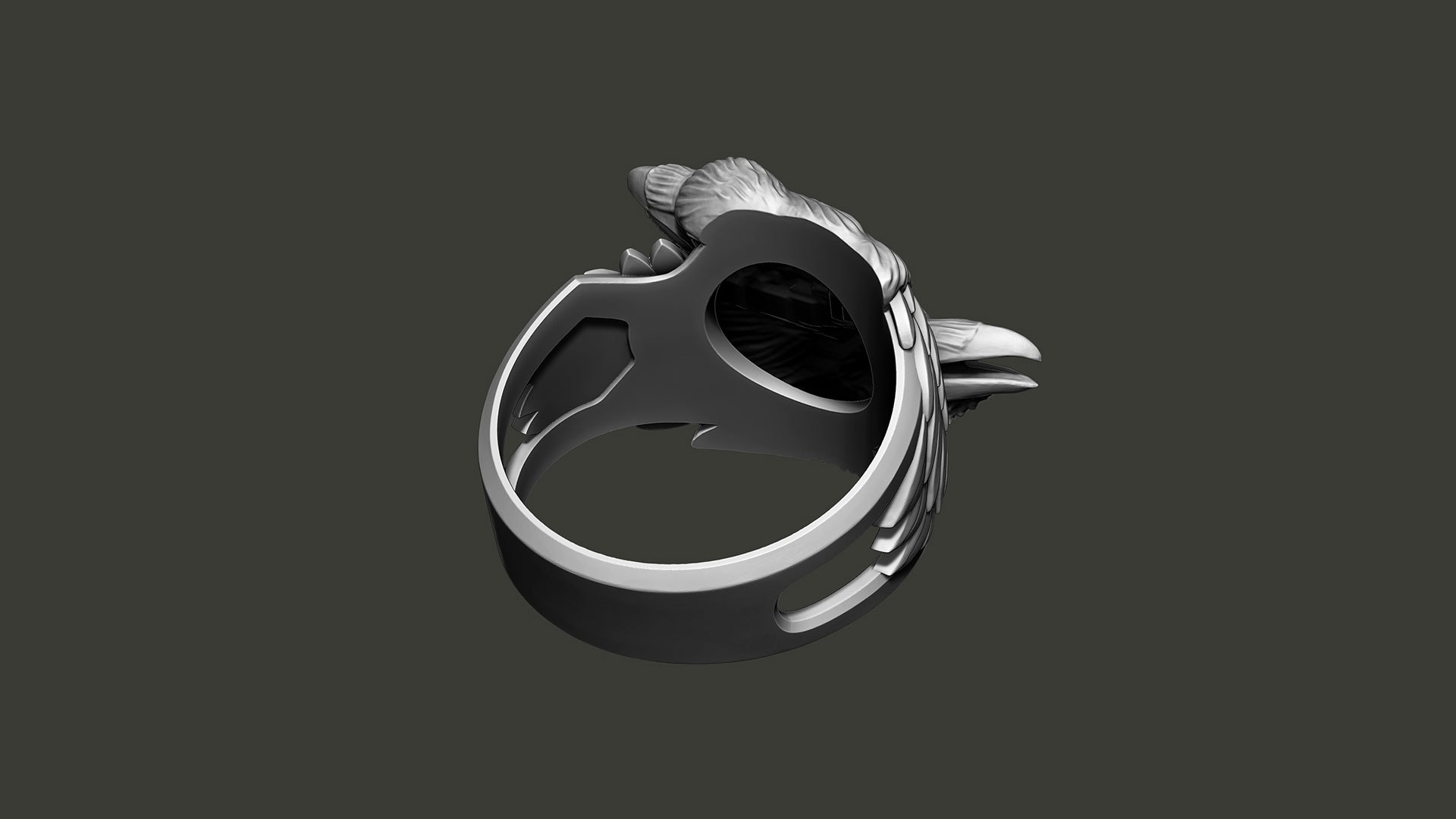 3D Two Ravens Viking Ring Jewelry 3D - TurboSquid 1881190