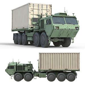 3D model Oshkosh PLS A1 M1074A1 Contianer Truck
