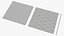 Cobblestone Sidewalk with Concrete Kerb Set Gray