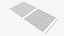 Cobblestone Sidewalk with Concrete Kerb Set Gray