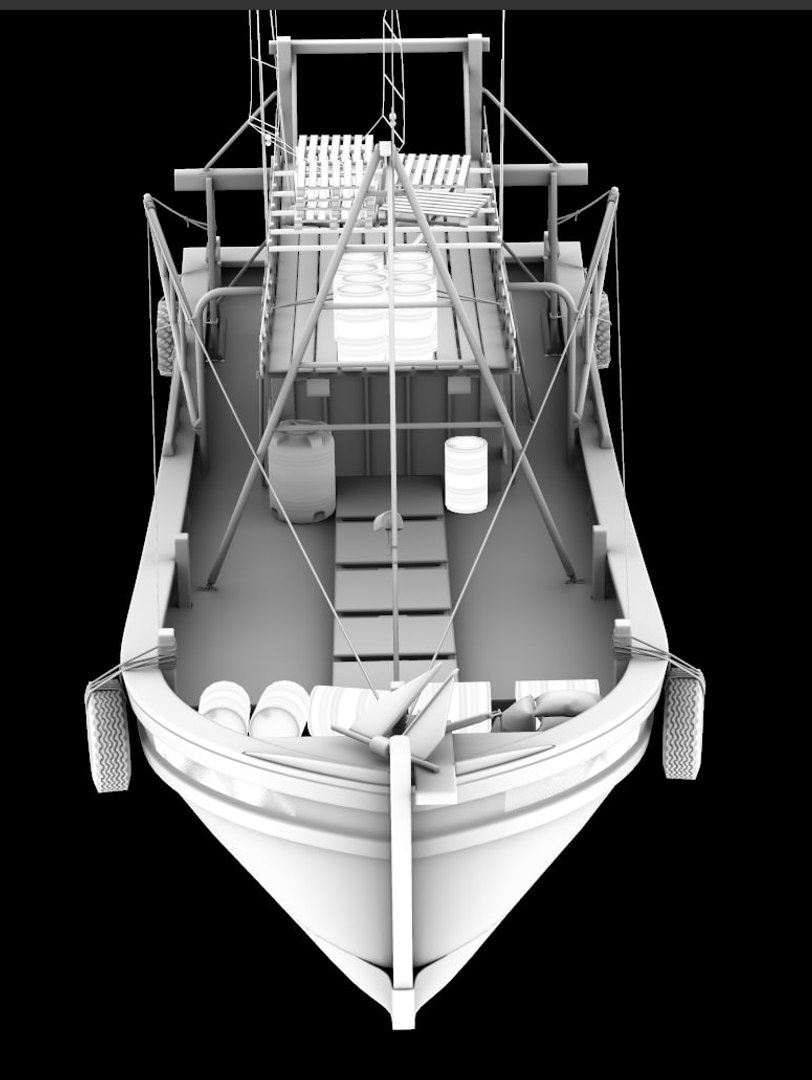 3D Trawler Fishing Vessel LOD Game Ready Rigged - TurboSquid 2237295