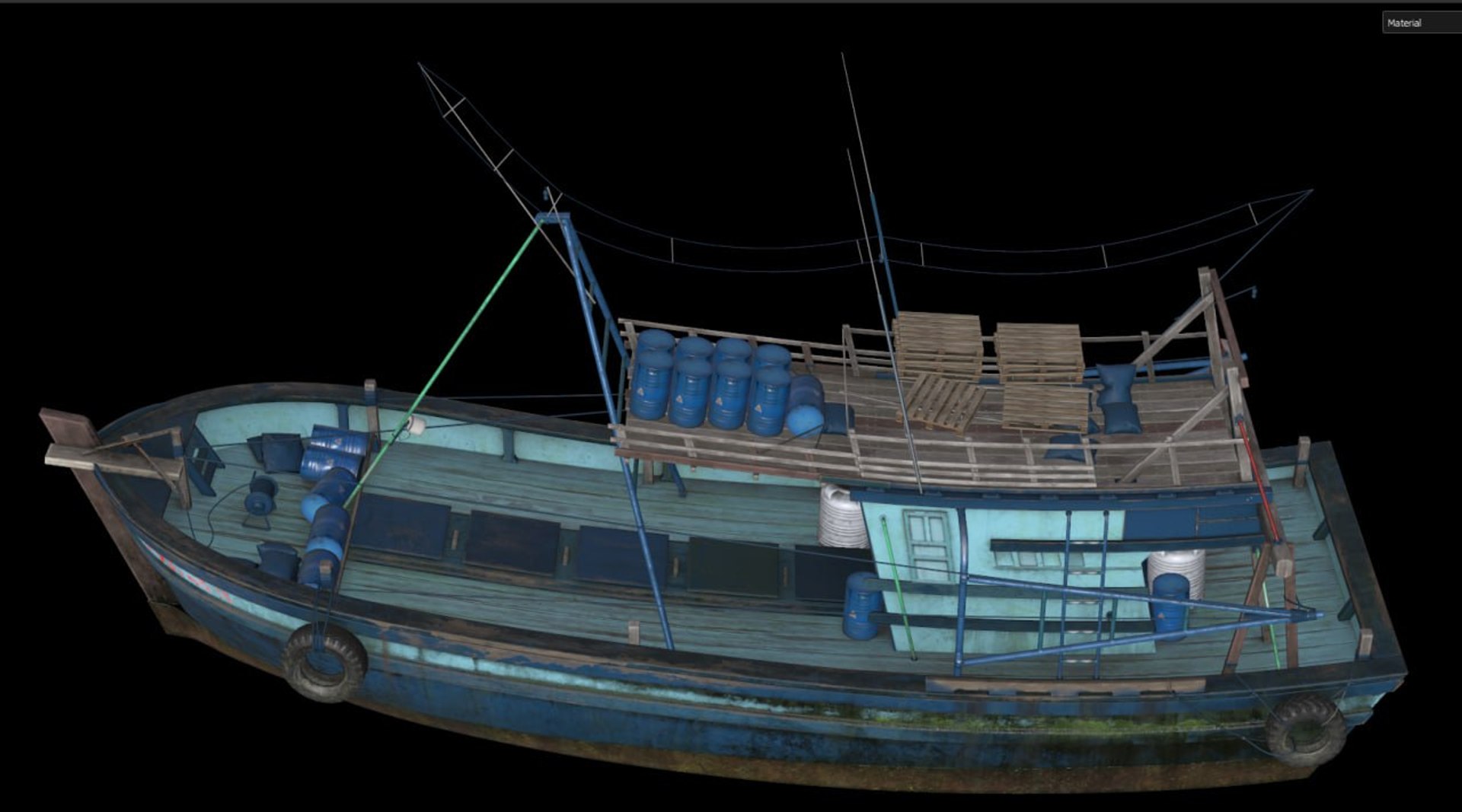 3D Trawler Fishing Vessel LOD Game Ready Rigged - TurboSquid 2237295