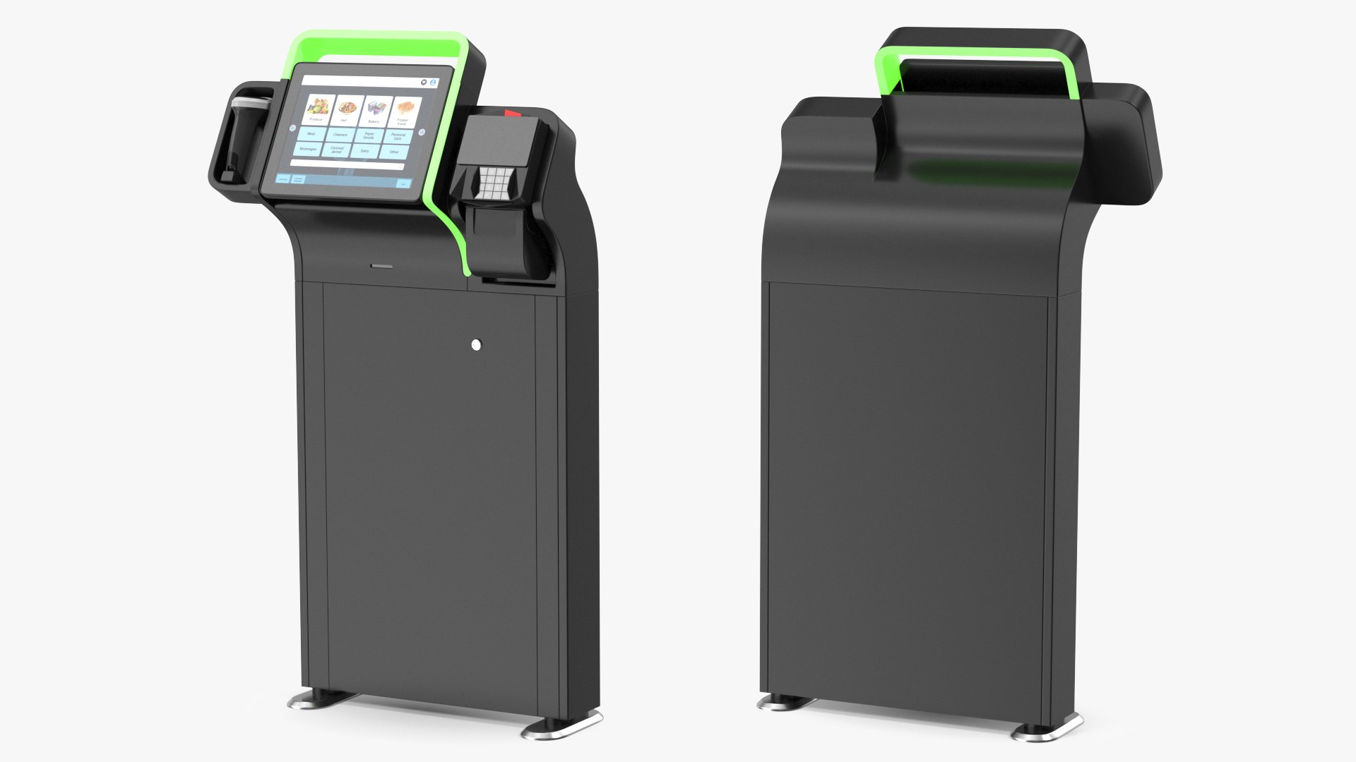 Self Checkout Kiosk 3D model preview