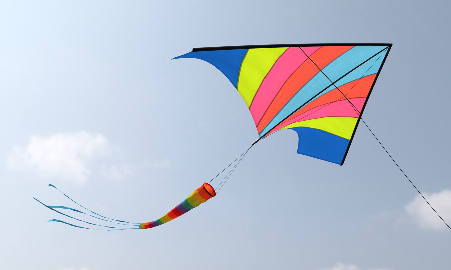 Classic Wind Kite 3D - TurboSquid 1203669