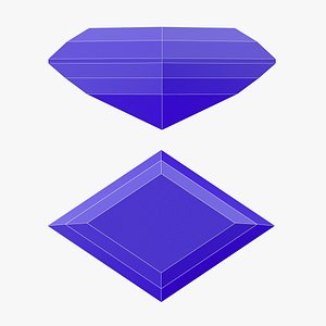 3D Lozenge Gemstone - Printable