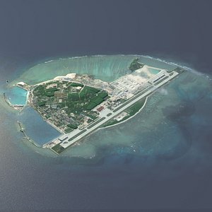 3D model pacific island naval base