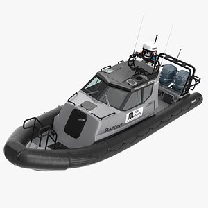 an inflatable boat for fishing and diving 3D Model in Boats 3DExport