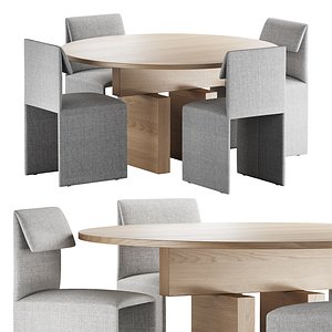 330 Plane Dining Table Round and Sacha Chair