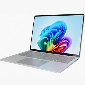 Microsoft Surface Laptop 2024 13 8 Rigged Platinum 3D model