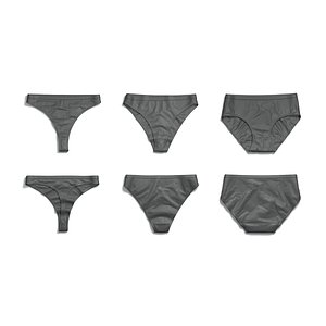 3D Womens Panties Black 3 Type - female lingerie underpants set