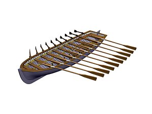 boat rowboat watercraft 3D