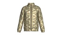 Men High-Neck Puffer Jacket With Palm Motif