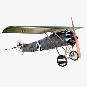 fokker d viii e 3d model