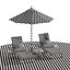 Beach umbrella and chaise longue set 8