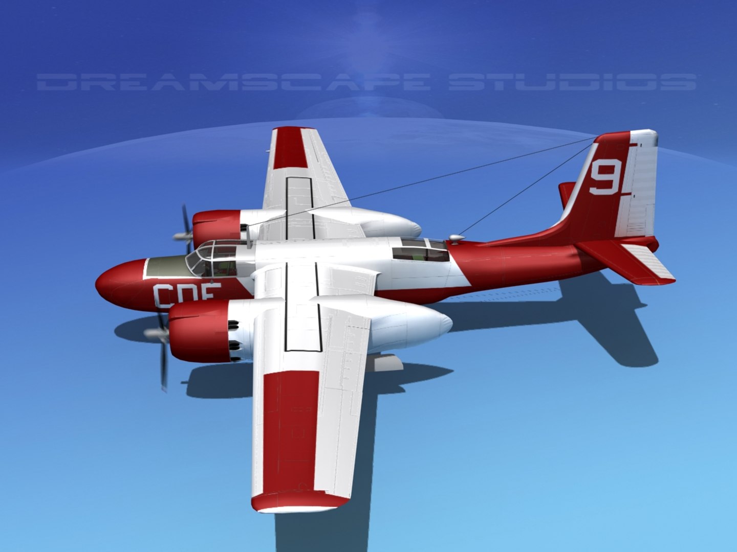 3d Propeller Douglas 322