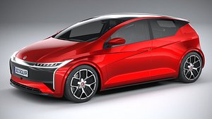 3D model Generic Hatchback EV v3 2022