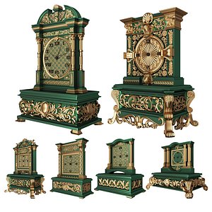 3D Casket Clock Collection 01 model