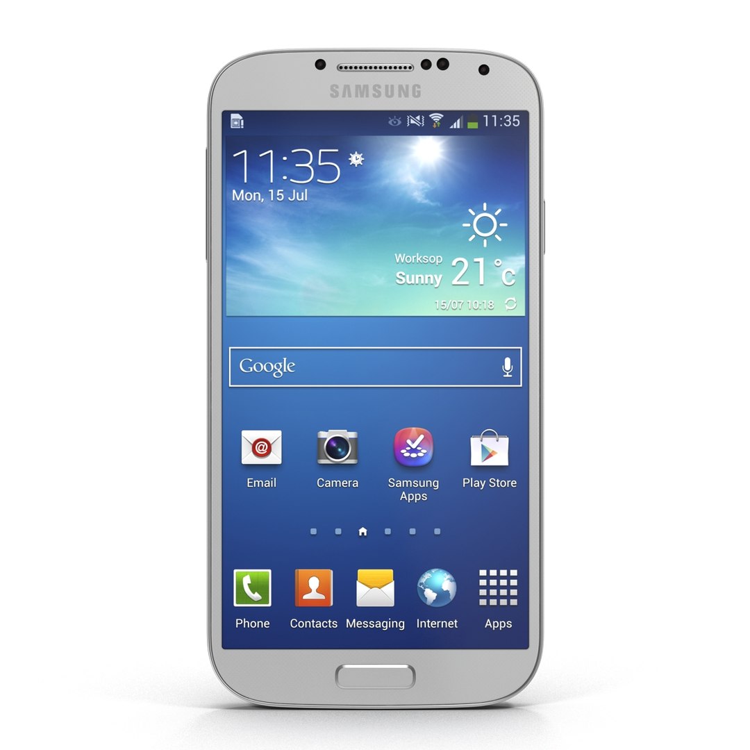 Samsung Galaxy S4 White 3D Model 3D model preview