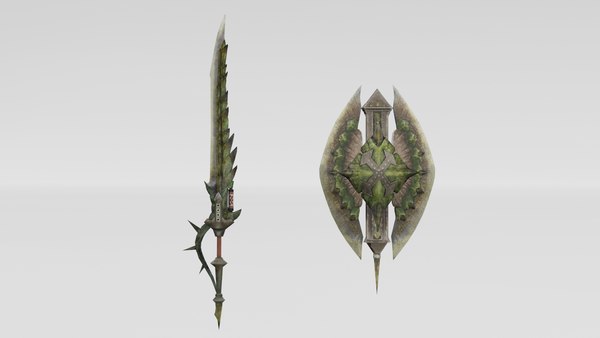 Dear Lutemia - Charge blade - Monster Hunter World Modelo 3D