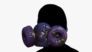 3D Gas mask respirator scifi mode 3D model