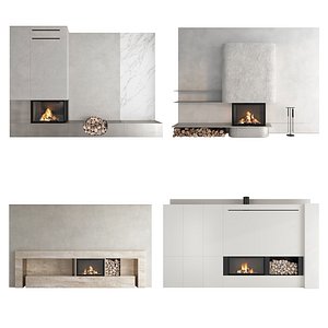Modern Fireplace set 15